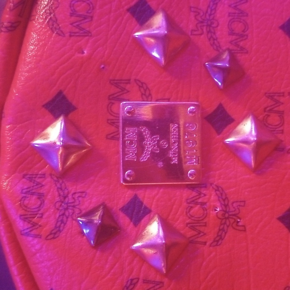 Mcm Red Backpack - image 3